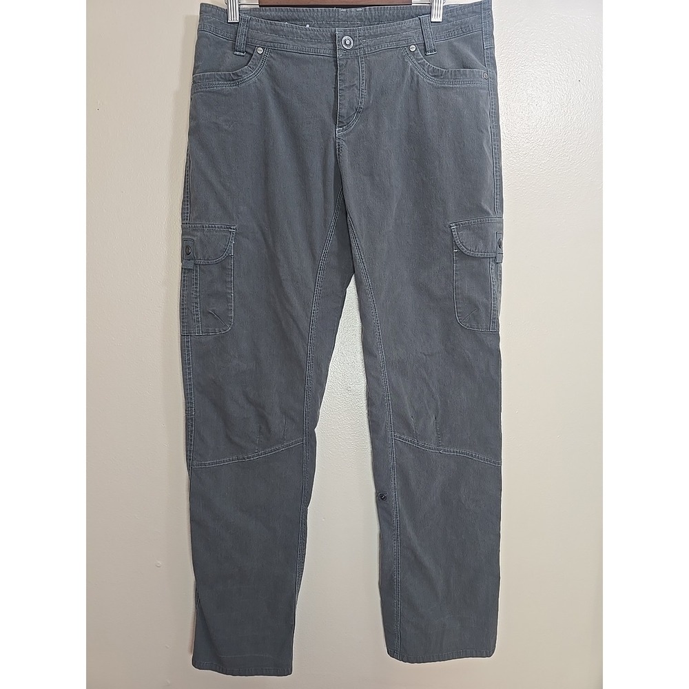Kuhl Women Pants Size 14 Roll Up Hiking Trail Cargo Boot Nylon Stretch 34W x 31L